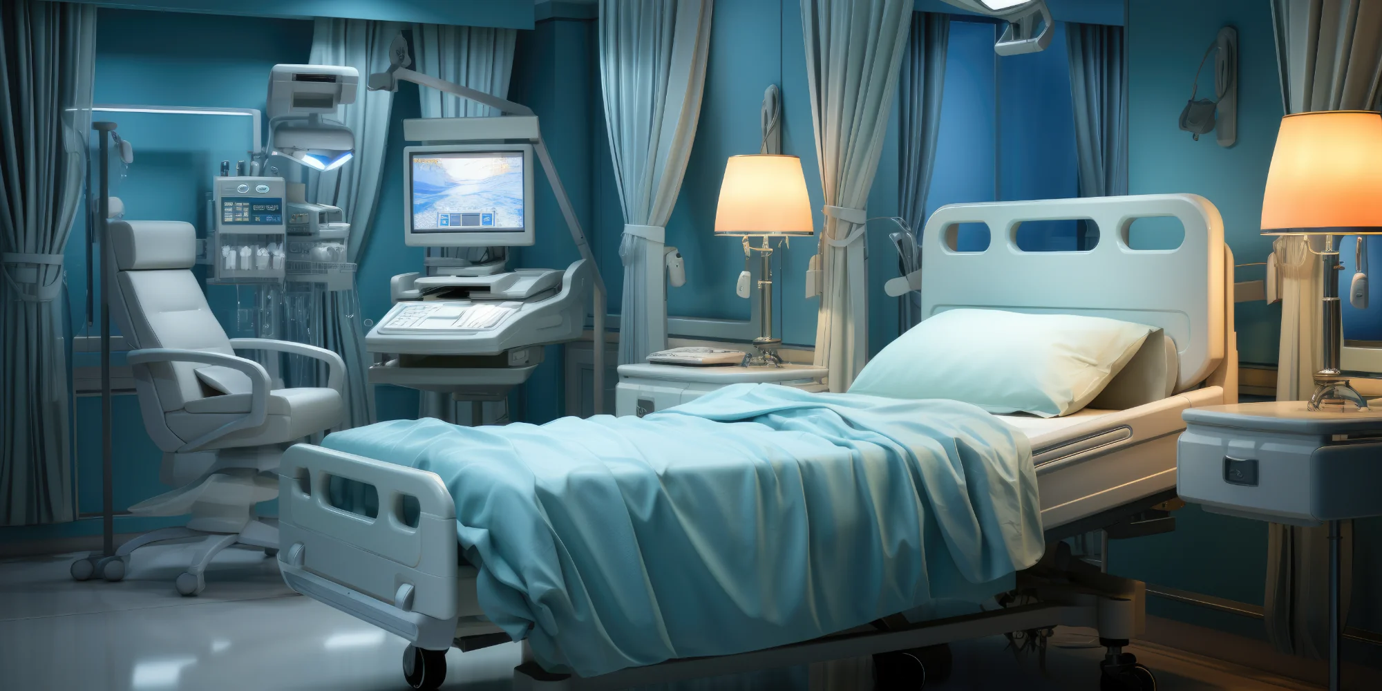 Full view of ICU smart bed