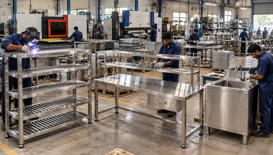 Stainless-Steel Fabrication (CSSD, Blood Bank, Lab & Patient Wards, OT)