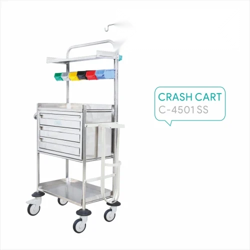 C 4501 SS Crash Cart