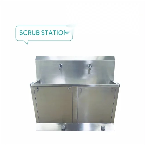 C 5605 Scrub Station Double Station Manual Elbow Operated