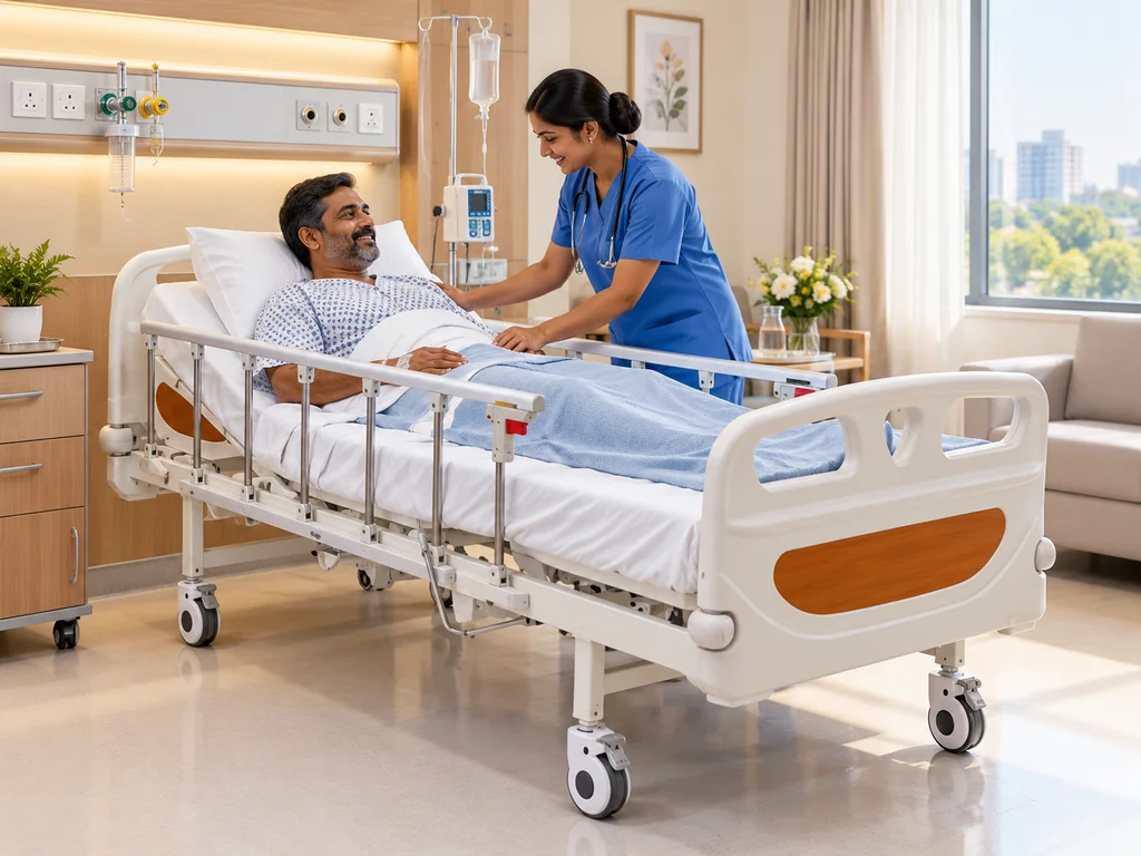 Two-Function Electric Hospital Bed (Custom Finish)