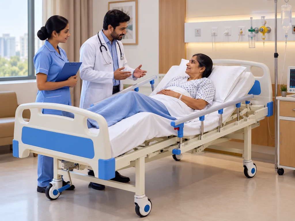 Movable Full-Fowler Bed with ABS (Single Locking)