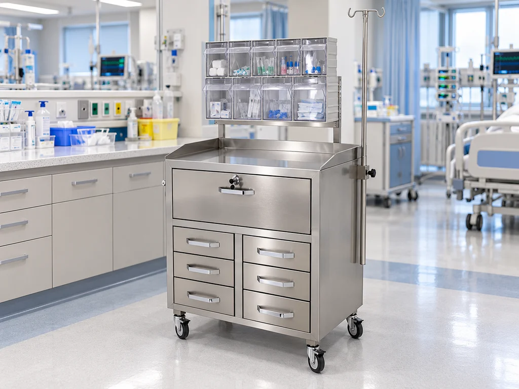 ANESTHESIA TROLLEY (SS 304)
