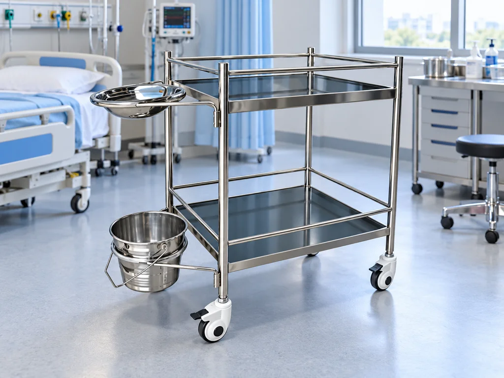 Dressing Trolley with Bowl & Bucket