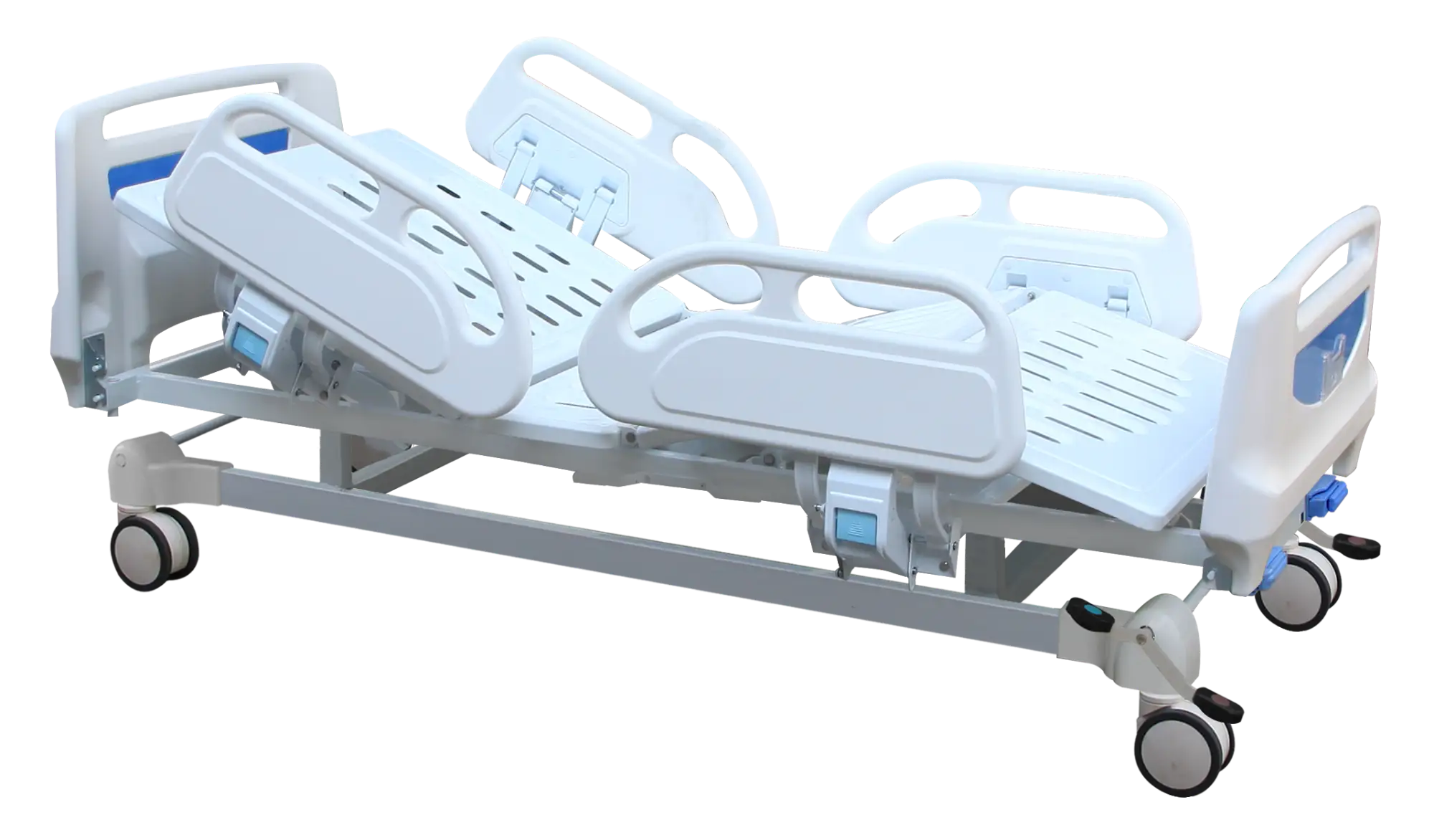 Two-Function Manual Bed with ABS Rails & Central Lock Image 1