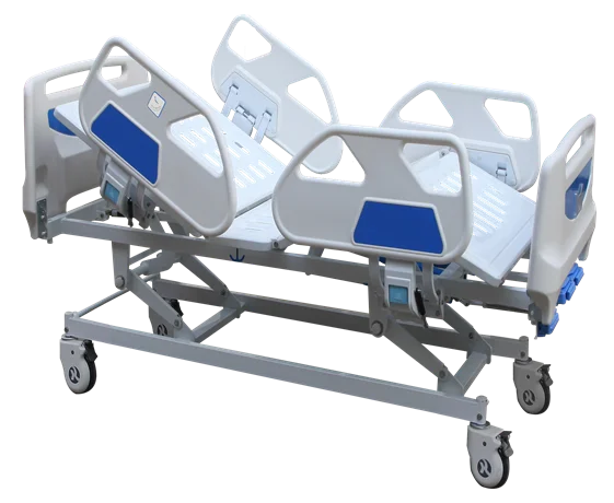 Three-Function Manual Bed with ABS Rails & Central Lock Image 1