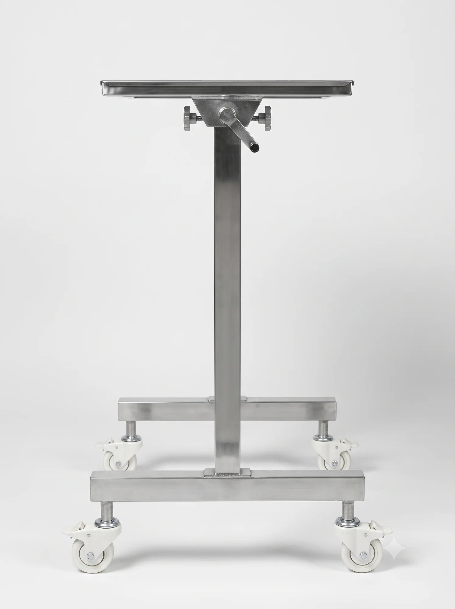 SS 304 MAYO TROLLEY – DOUBLE POST / HEIGHT ADJUSTABLE Image 2