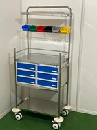 SS CRASH CART WITH PULL-OUT TRAY Image 1