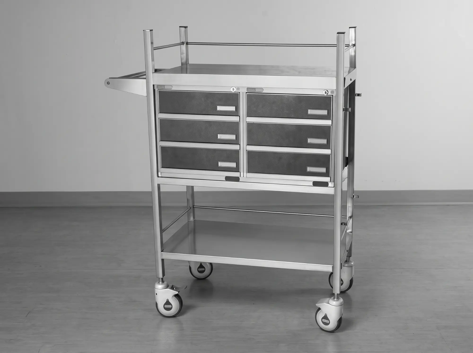 Emergency / Crash Cart Trolley - Six Drawer Image 1