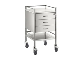 Compact Lockable Medicine Trolley - Three Drawer Image 1