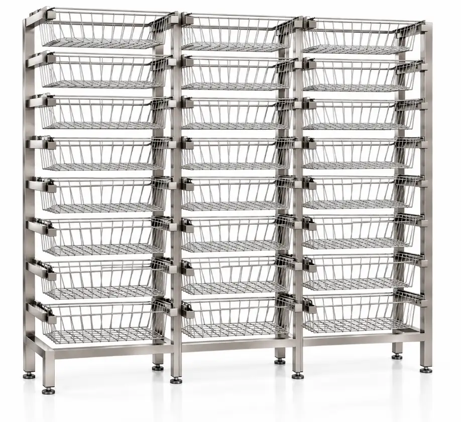 Linen Wire Basket Stand Image 1