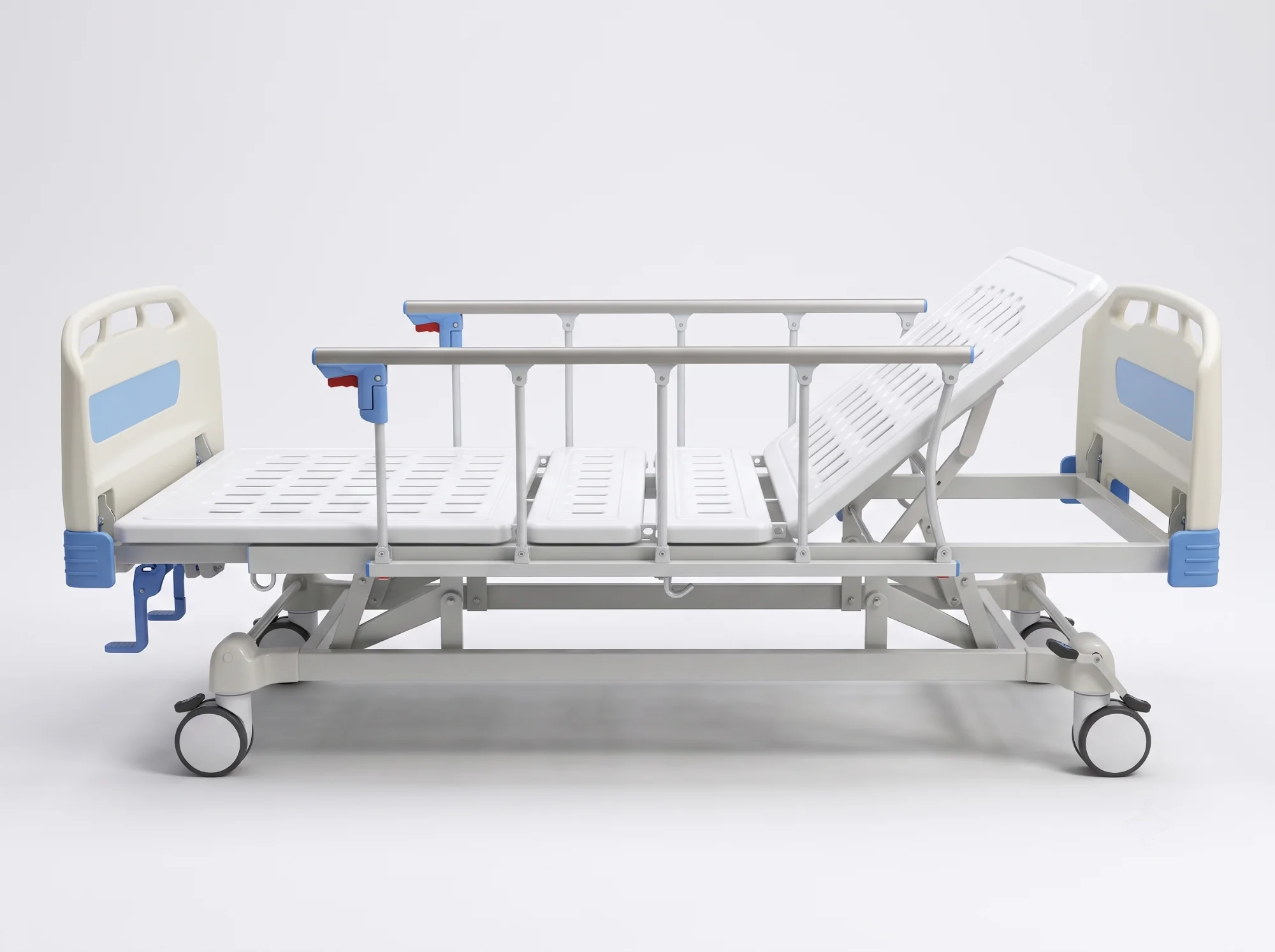 Three-Function Manual Bed with Central Braking Image 2