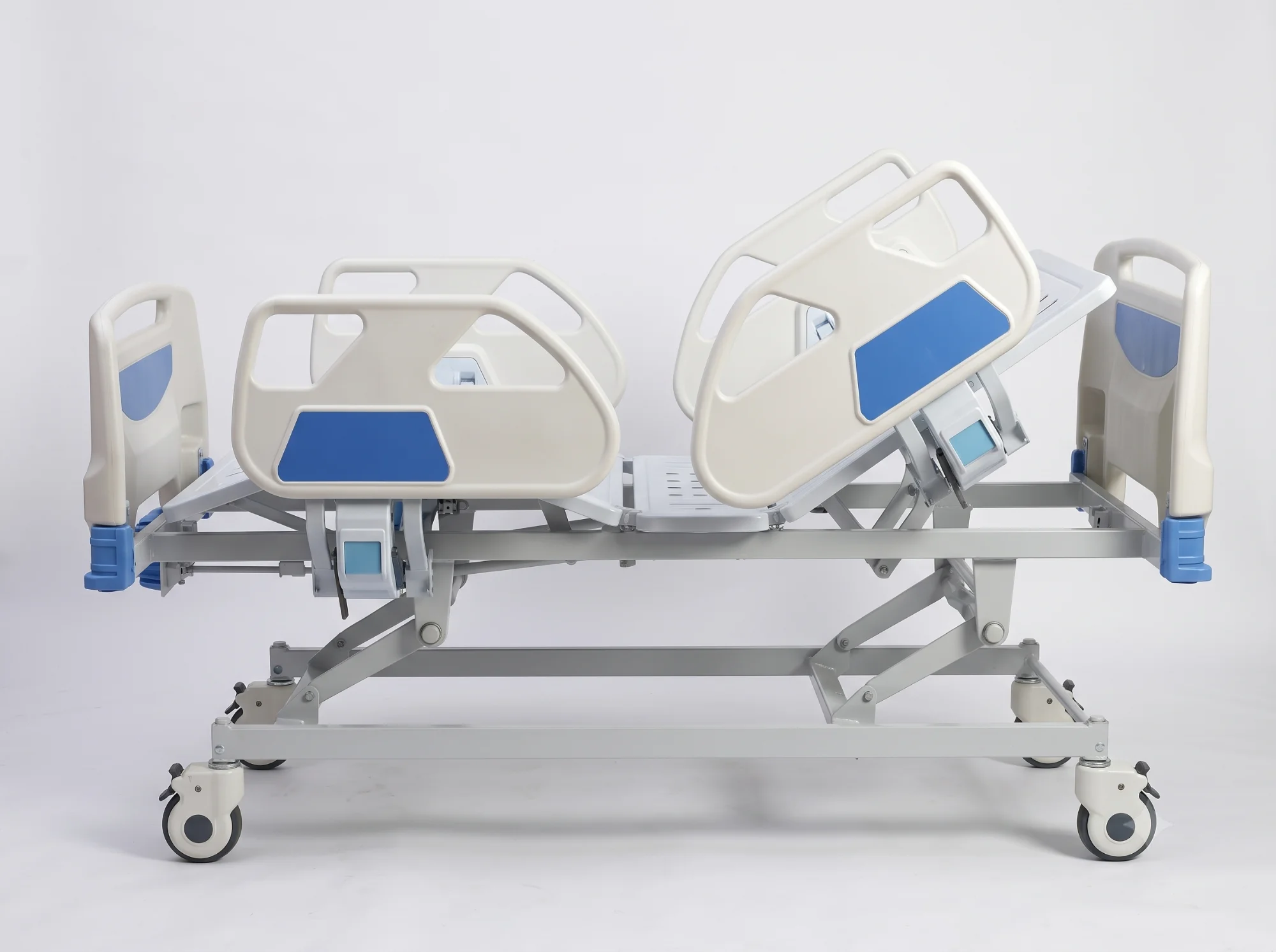 Three-Function Manual Bed with ABS Rails & Central Lock Image 2